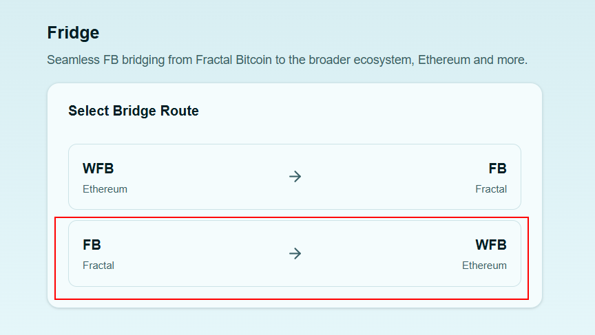 How Bridge FB from fractal bitcoin to ethereum?