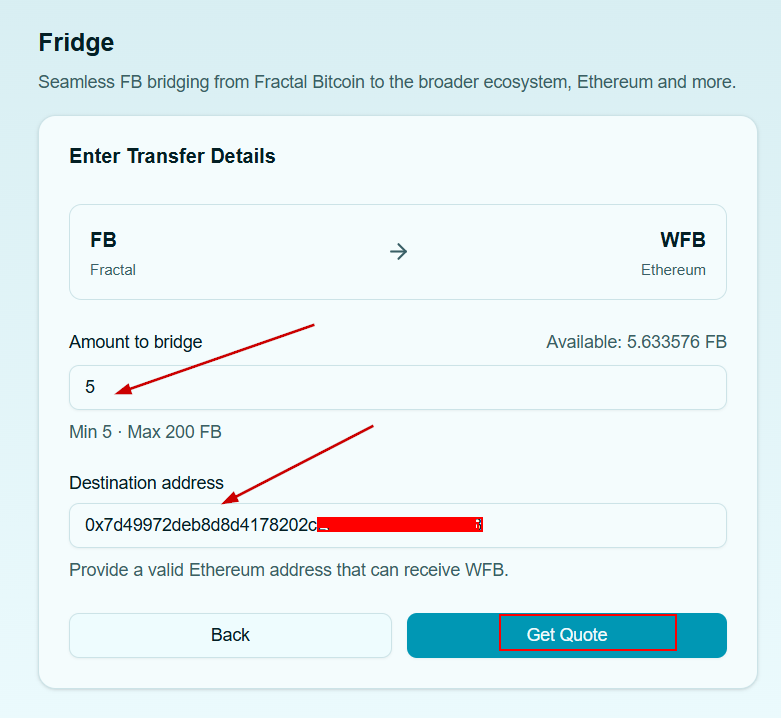 How Bridge FB from fractal bitcoin to ethereum?
