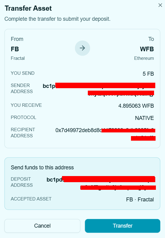 How Bridge FB from fractal bitcoin to ethereum?